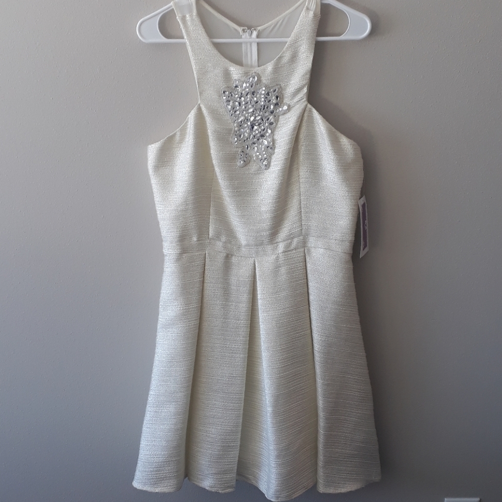 🆕️ Hailey Logan Cream Embellished Dress
